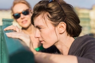 Sarah teaching on Hove beach